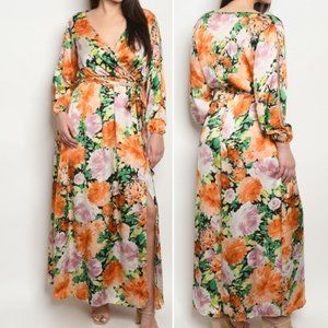 Floral print maxi dress